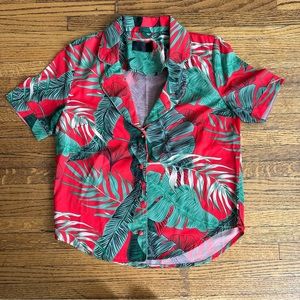 r+a fitted tropical shirt NWOT